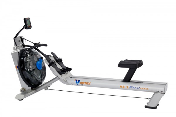FluidRower Vortex VX-2 inkl. Montage und Bodenmatte - Profi Rudergerät mit Wasserantrieb