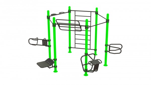 Outdoor Functional Complex Hexagon - Eigengewicht-Trainingsstation - Fitnesspark für draußen