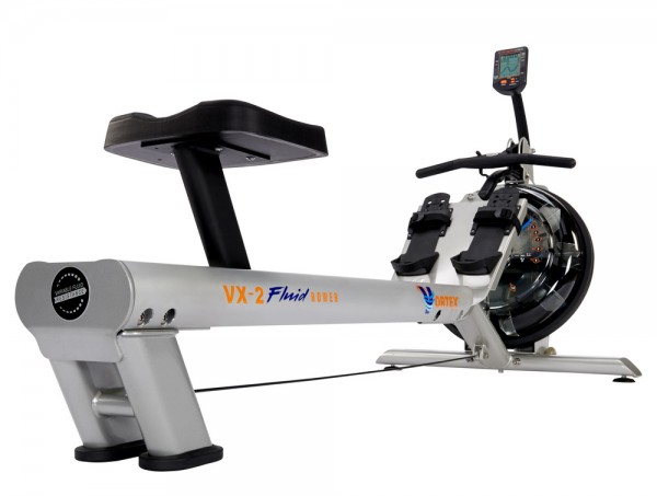 FluidRower Vortex VX-2 inkl. Montage und Bodenmatte - Profi Rudergerät mit Wasserantrieb