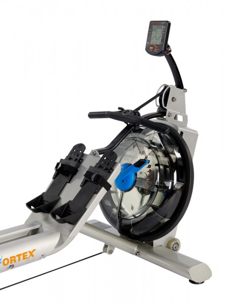 FluidRower Vortex VX-2 inkl. Montage und Bodenmatte - Profi Rudergerät mit Wasserantrieb