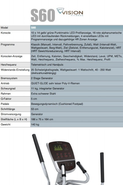Profi Crosstrainer S60 Ellipsentrainer