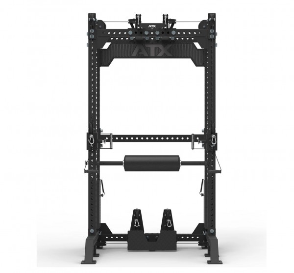 ATX® Multi Pull Half Rack mit 2 x 110 kg Steckgewichten - Doppelter Kabelzug mit Klimmzug