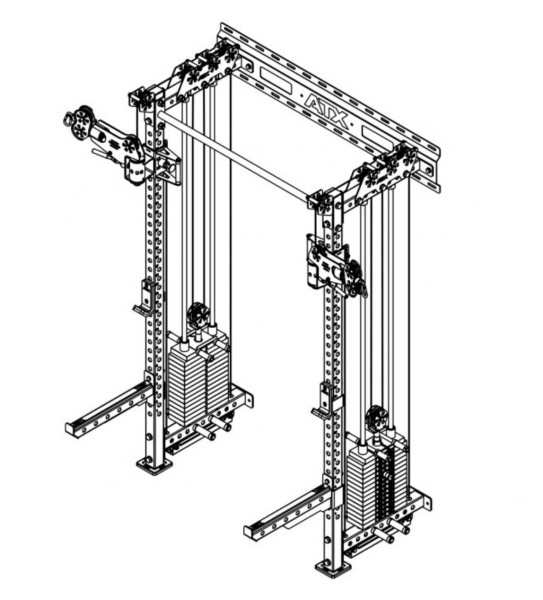 ATX® Wall Cable Half Rack - Freie Multipresse mit Wandmontage