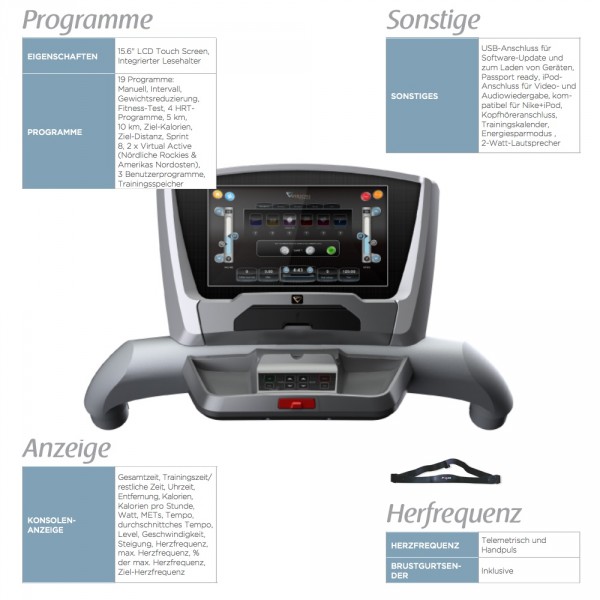 T80 Touch Laufband inkl. Aufbauservice